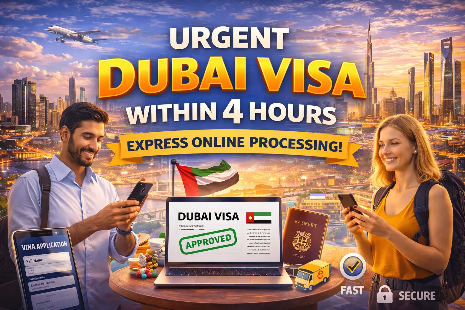 Urgent Dubai Visa Within 4 Hours | Express Online Processing!
